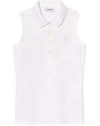 Lacoste - T-Shirt En Polo Bianco - Lyst