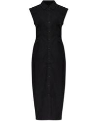 Rag & Bone - Kleedjes ,Zwart ,Denim Mouwloze Denim Jurk - Lyst