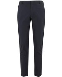 DUNO - Blauwe Slim Fit Technische Stoffen Broek - Lyst
