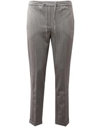 Woolrich - Comfort Flanel Grijze Broek - Lyst