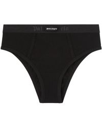 Palm Angels - Ondergoed ,Zwart ,Logo High Waist Ondergoed - Lyst