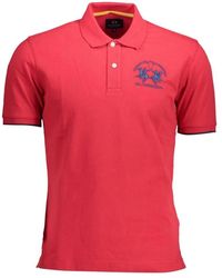 La Martina - Polo-shirt mit kontrastdetails und stickerei - Lyst