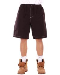 Lacoste - Korte Broeken ,Bruin ,Katoen Relaxed Fit Poplin Shorts - Lyst