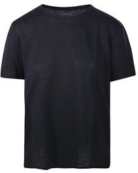 Majestic Filatures - Camiseta De Algodón Negra, Mujer, Talla - Lyst