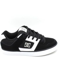 DC Shoes - Suède Veterschoen Met Leren Inzetstukken - Lyst