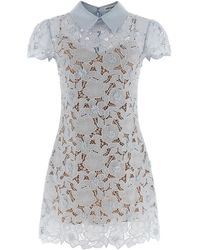 Self-Portrait - Guipure Lace Mini Dress - Lyst