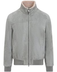 Canali - Leather Jackets - Lyst