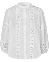 Lolly's Laundry - Overhemden ,Wit ,Elegante Witte Blouse Met Pofmouwen - Lyst