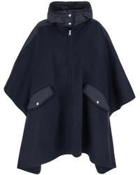 Moncler - Wool Zip Cape - Lyst
