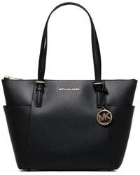 Michael Kors - Schwarze schultertasche aus pebbled leder - Lyst