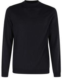 Roberto Collina - Truien & Vesten ,Blauw ,Wol Blauwe Trui Lange Mouwen - Lyst