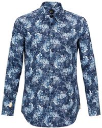 Billionaire - Printed Floral Cotton Shirt - Lyst