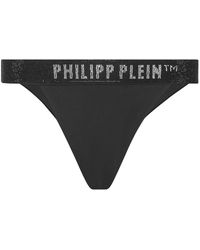 Philipp Plein - Badmode ,Zwart ,Tweed Swimwear Slip Elastisch - Lyst