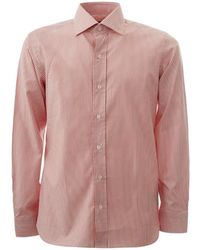 Tom Ford - Camicia rosa a righe sottili regular fit - Lyst