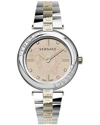 Versace - New lady orologio in acciaio inox - Lyst