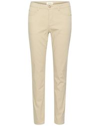 Cream - Slim-Fit Trousers - Lyst