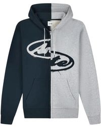 Arte' - Split Patch Zip Hoodie - Lyst