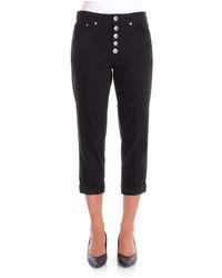 Dondup - Schwarze Slim Jeans Mit Logo - Lyst