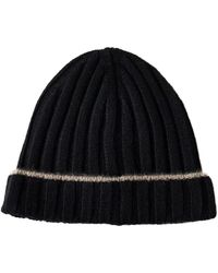 Brunello Cucinelli - Cappello beanie in cashmere nero - Lyst