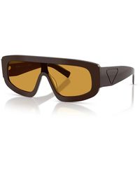 Prada - Accessoires ,Bruin ,Prd 10S Zonnebrillen - Lyst