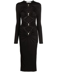 Christopher Esber - Metallringe cut-out geripptes kleid - Lyst