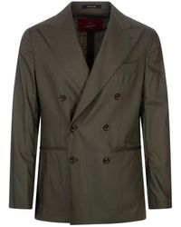 Montecore - Jassen ,Groen ,Wol Double-Breasted Blazer - Lyst