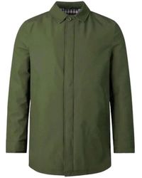 Aquascutum - Jassen ,Groen ,Polyester Waterdichte Gewatteerde Herenjas - Lyst