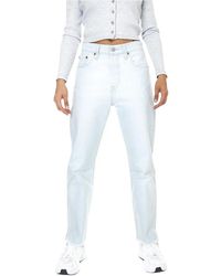 Levi's - Jeans ,Blauw ,Katoen 501 Crop - Lyst