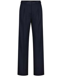 Windsor. - Hoge Taille Wol Wijde Pijpen Broek - Lyst