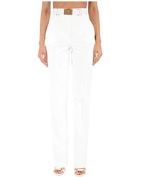 Elisabetta Franchi - Straight Trousers - Lyst