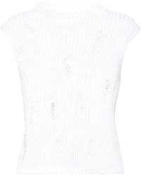 Gauchère - Tops ,Wit ,Katoen Mouwloze Top - Lyst