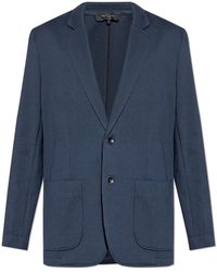 Rag & Bone - Jassen ,Blauw ,Katoen Blazer Met Open Revers - Lyst