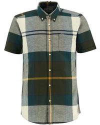 Barbour - Overhemden ,Veelkleurig ,Leer Douglas S/S Tailored Shirt - Lyst