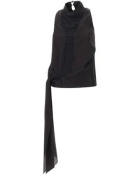 Entire studios - Tops ,Zwart ,Fluid Top - Lyst