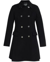 Versace - Jassen ,Zwart ,Wol Wollen Kasjmier A-Lijn Jas - Lyst