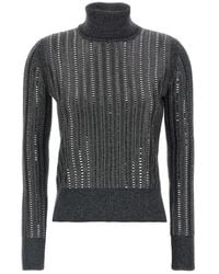 Ermanno Scervino - High Neck Crystal-Appliqué Sweater - Lyst