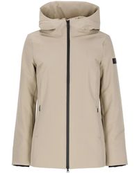 Peuterey - Jassen ,Leer Gewatteerd Jack Met Capuchon - Lyst