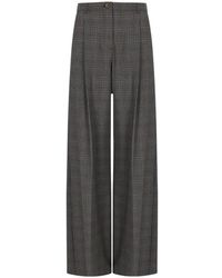 Marella - Broeken ,Grijs ,Polyester Carena Geruite Broek - Lyst