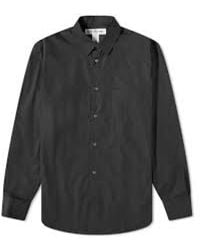 Comme des Garçons - Overhemden ,Zwart ,Katoen Zwarte Katoenen Shirt Met Lange Mouwen En Zak - Lyst