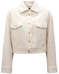 Pinko - Jassen ,Wit ,Tweed Gelato Tweed Jas - Lyst