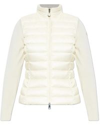 Moncler - Truien & Vesten ,Wol Cardigan Met Donsinzet - Lyst