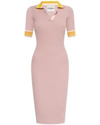Iceberg - Kleedjes ,Roze ,Polyester Gebreide Jurk Voor Vrouwen - Lyst