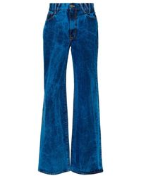 Vivienne Westwood - Blaue denim jeans mit logo-patch - Lyst