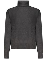 Pepe Jeans - Truien & Vesten ,Zwart ,Katoen T-Shirt Met Lange Mouwen En Col - Lyst