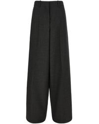 Givenchy - Broeken ,Grijs ,Wol Wijde Broek - Lyst