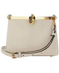 Etro - Strukturierte Schultertasche Mit Goldfarbenem Verschluss - Lyst