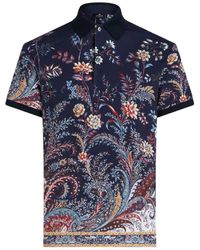Etro - T-shirt e polo con stampa paisley floreale decorativa - Lyst
