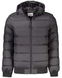 Pepe Jeans - Schwarze Kapuzenjacke Mit Taschen Und Logo - Lyst