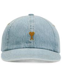 Ami Paris - De Coeur Denim Baseball Cap - Lyst