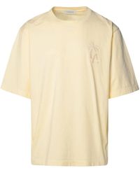Laneus - S baumwoll-t-shirt mit tonaler stickerei - Lyst